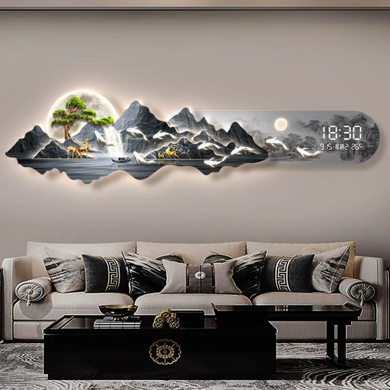 Luxury Large Wall Clocks Art Mural Interior Modern Bedrooms Aesthetic Wall Watch Creative Horloge Living Room Decoration
