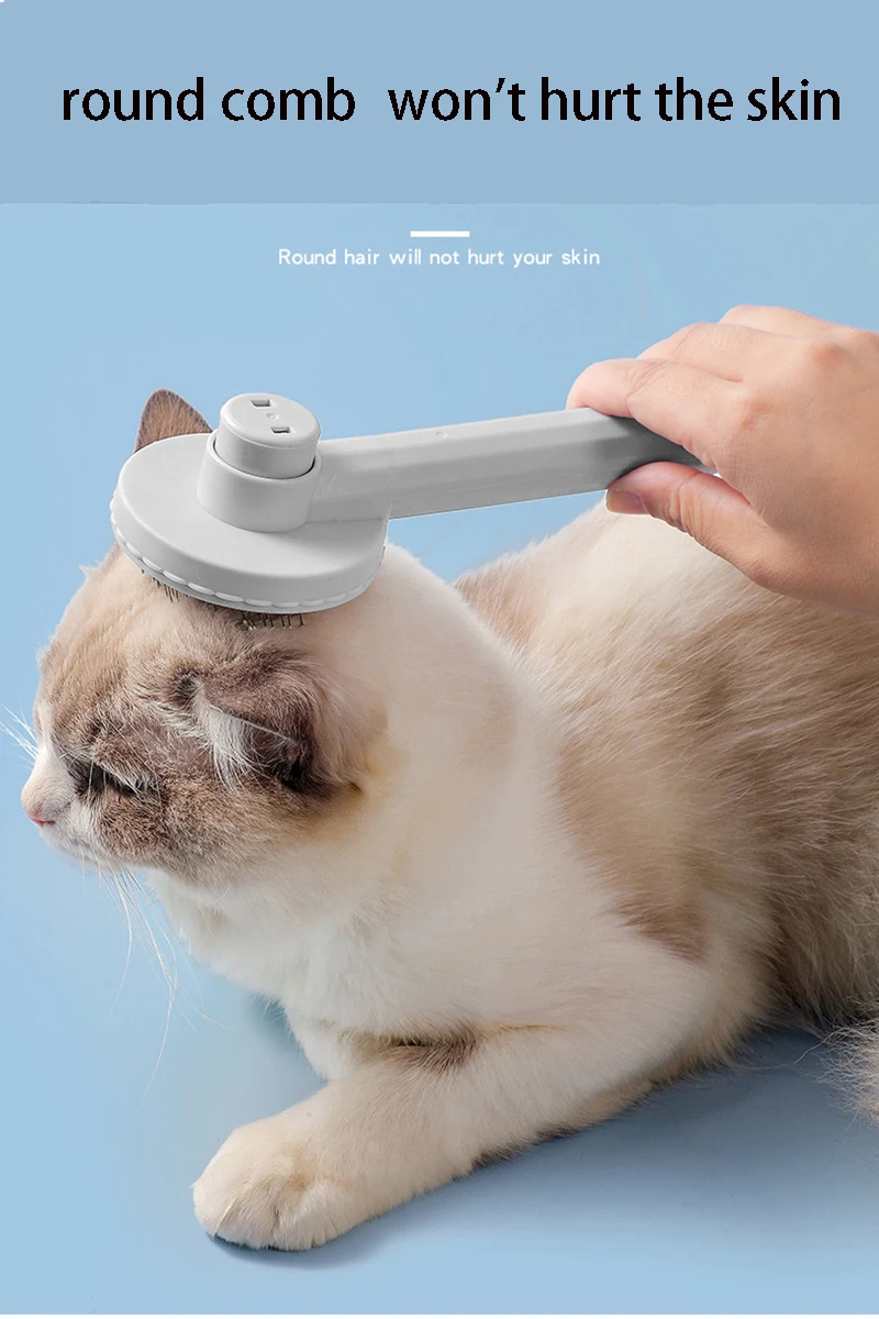 Pet Haar Entfernung Kamm Katze Pinsel Selbstreinigende Slicker Pinsel für Katzen Hunde Haarentferner Schaber Hundesalon Werkzeug Katze Zubehör – Detail 5