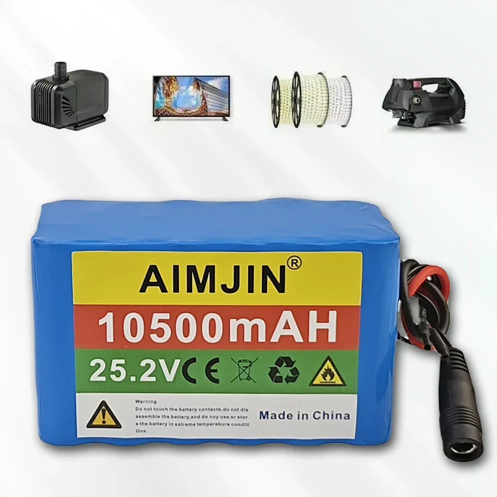 25.2V 10500mAh Suitable for Mopeds Built-in BMS 6S3P Battery Pack 18650 Rechargeable Li-ion