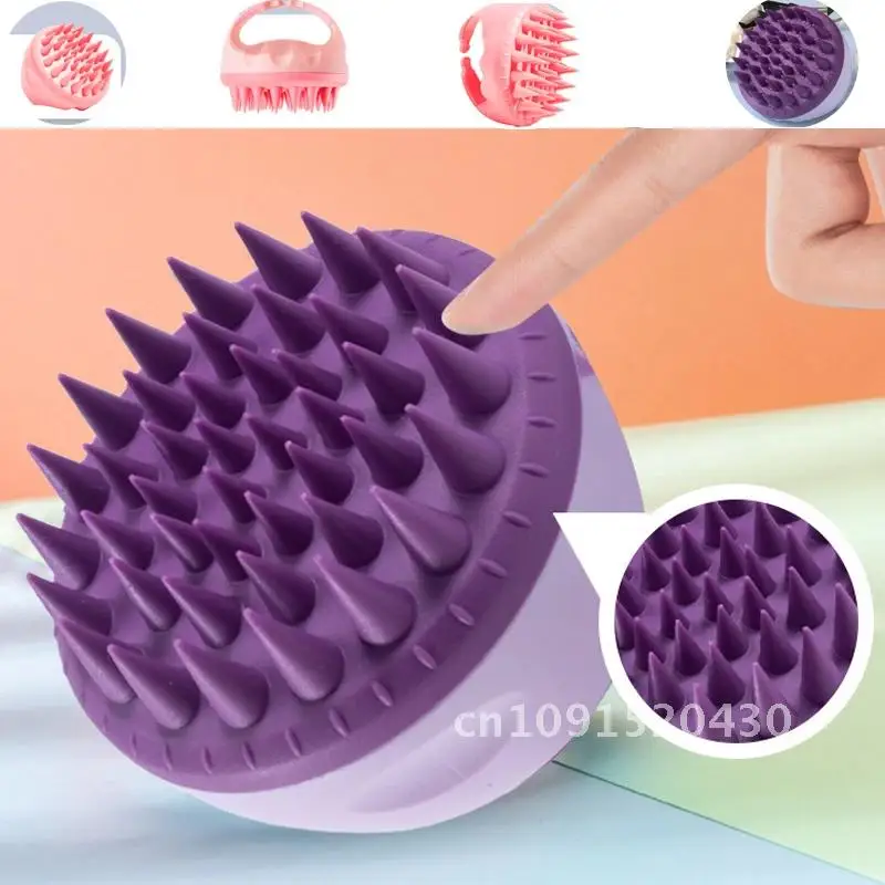 Portable Silicone Shampoo Brush Scalp Massager Clean Scalp Multifunctional Bath Massage Brush Shower Brush Comb Hair Care Tool