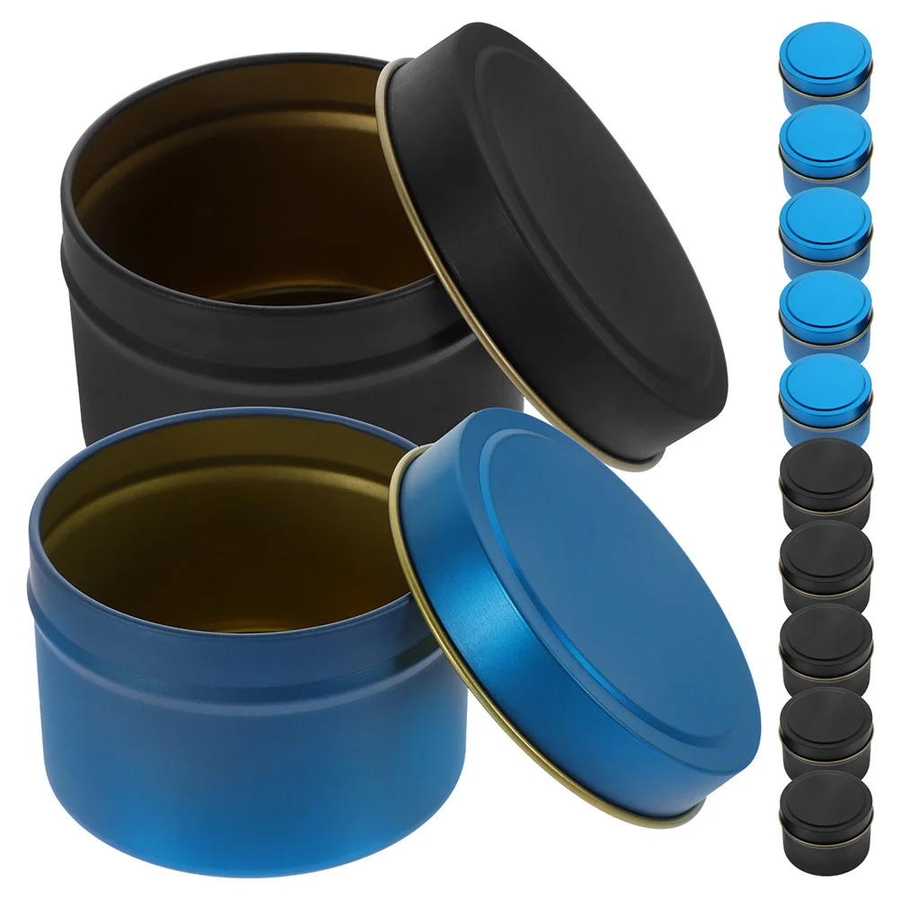 

16 шт., пустые контейнеры «сделай сам», металлические банки для изготовления ароматерапевтических свечей с крышками, прочные прочные держатели для хранения из жести