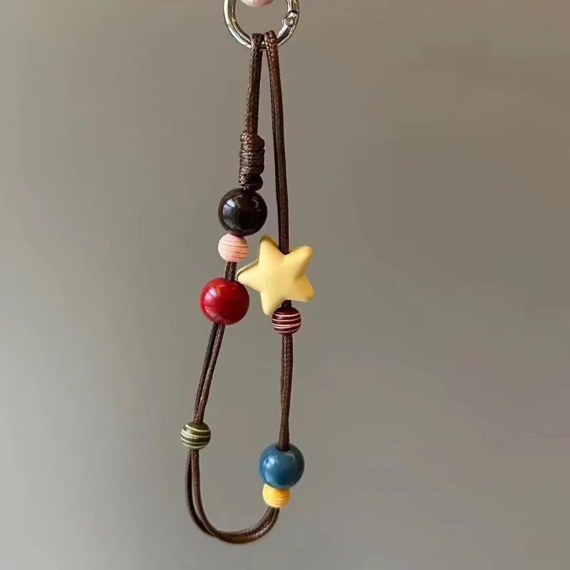 

Осенне-зимняя коричнево-желтая звезда квадратная универсальная цепочка для мобильного телефона, модные и простые аксессуары в сочетании с одеждой