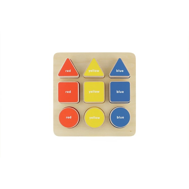 

Early education teaching aids geometric color matching games can be used for English learning