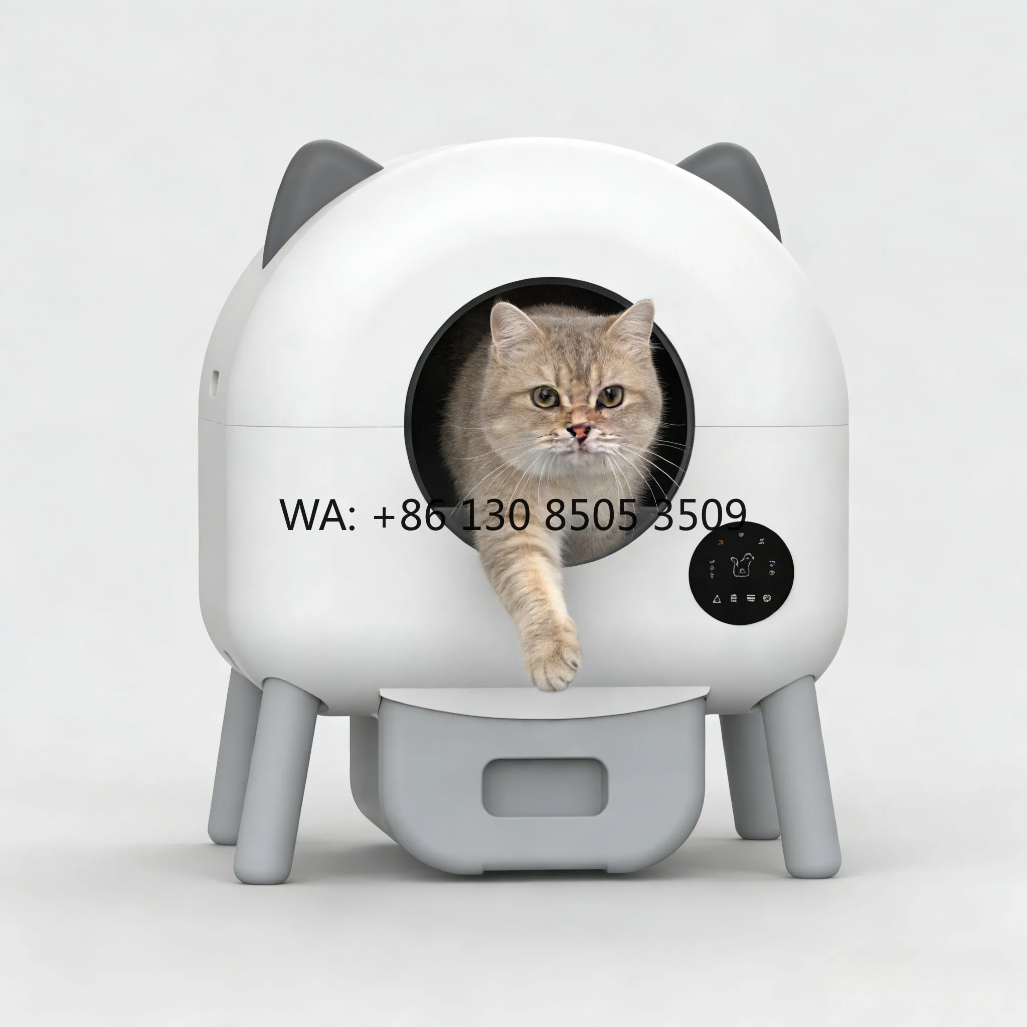 

Premium One Key Cleaning Auto Waste Removal Multiple Safety Protection Large Interior Home APP Control Smart Cat Litter Box