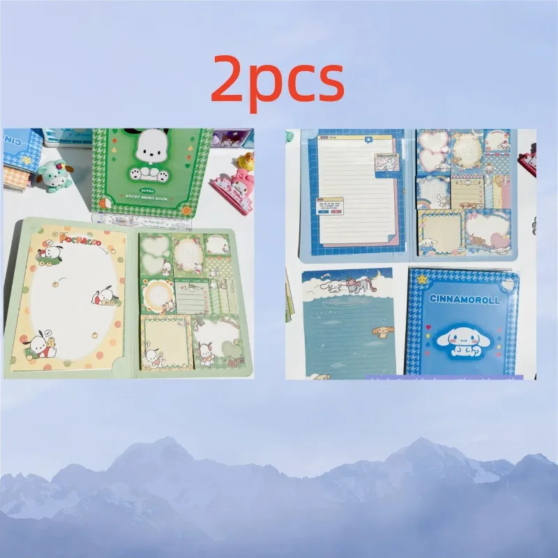 مجموعة ملصقات ساخنة جديدة لعام 2025، دفتر ملاحظات لاصق، لطيف ومريح، حساب الطالب الكرتوني، دفتر الرسائل
