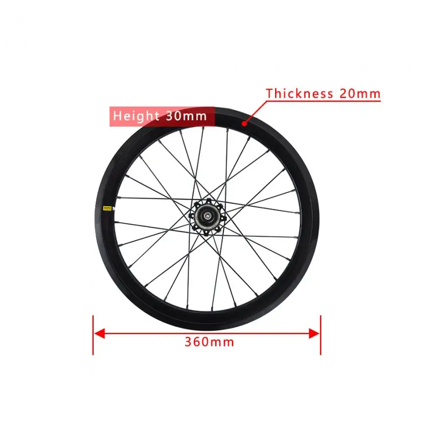 Litepro 16Inch 349 External 7Speed 30MM 6Pawls JKlapin Wheelset 74x112MM 4 Bearing Alloy For Brompton Bicycle Wheels Rims