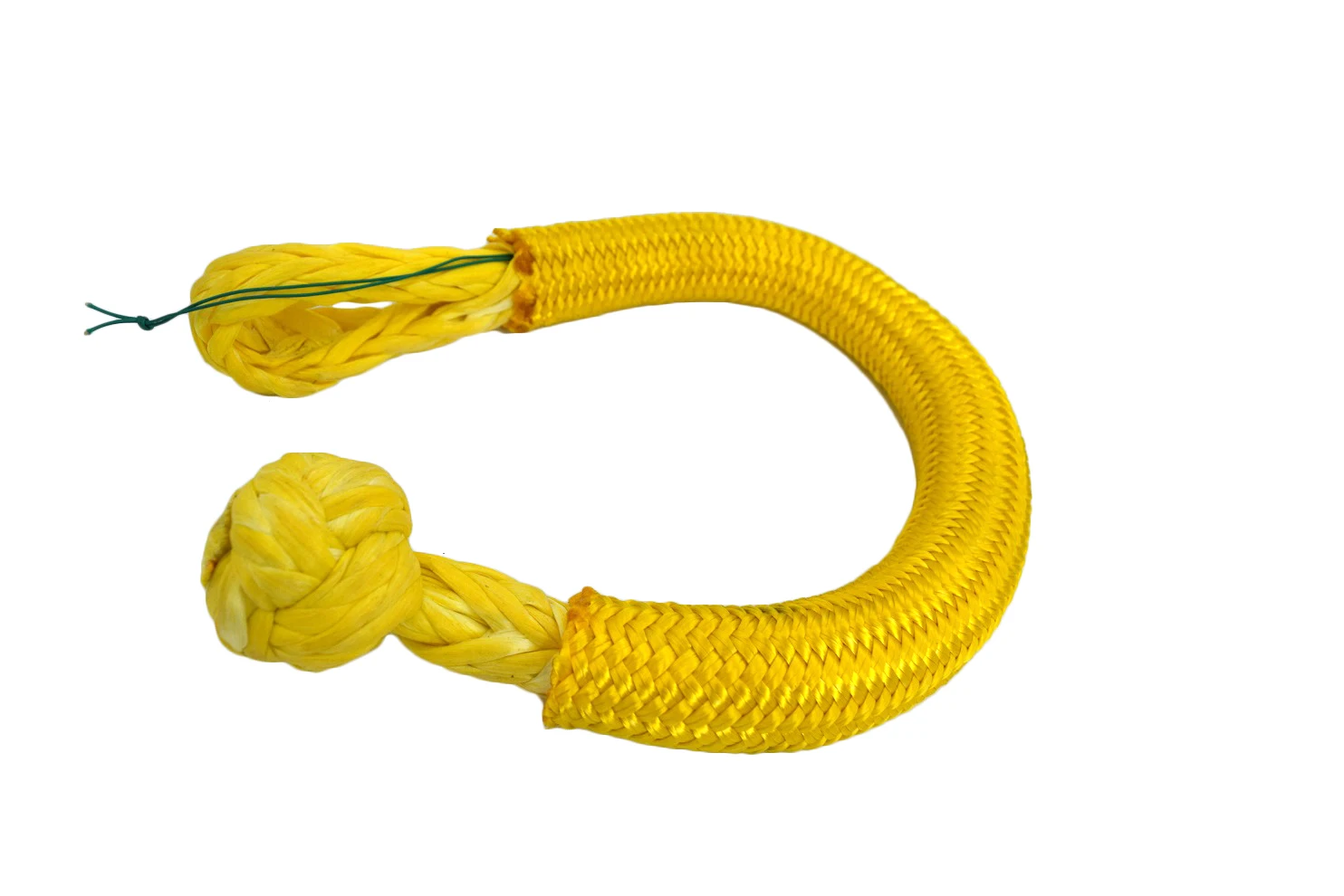 تكبل ناعم أصفر 10 مم * 80 مم، تكبل ونش صناعي للقوارب ATV UTV SUV 4X4 شاحنة الانتعاش