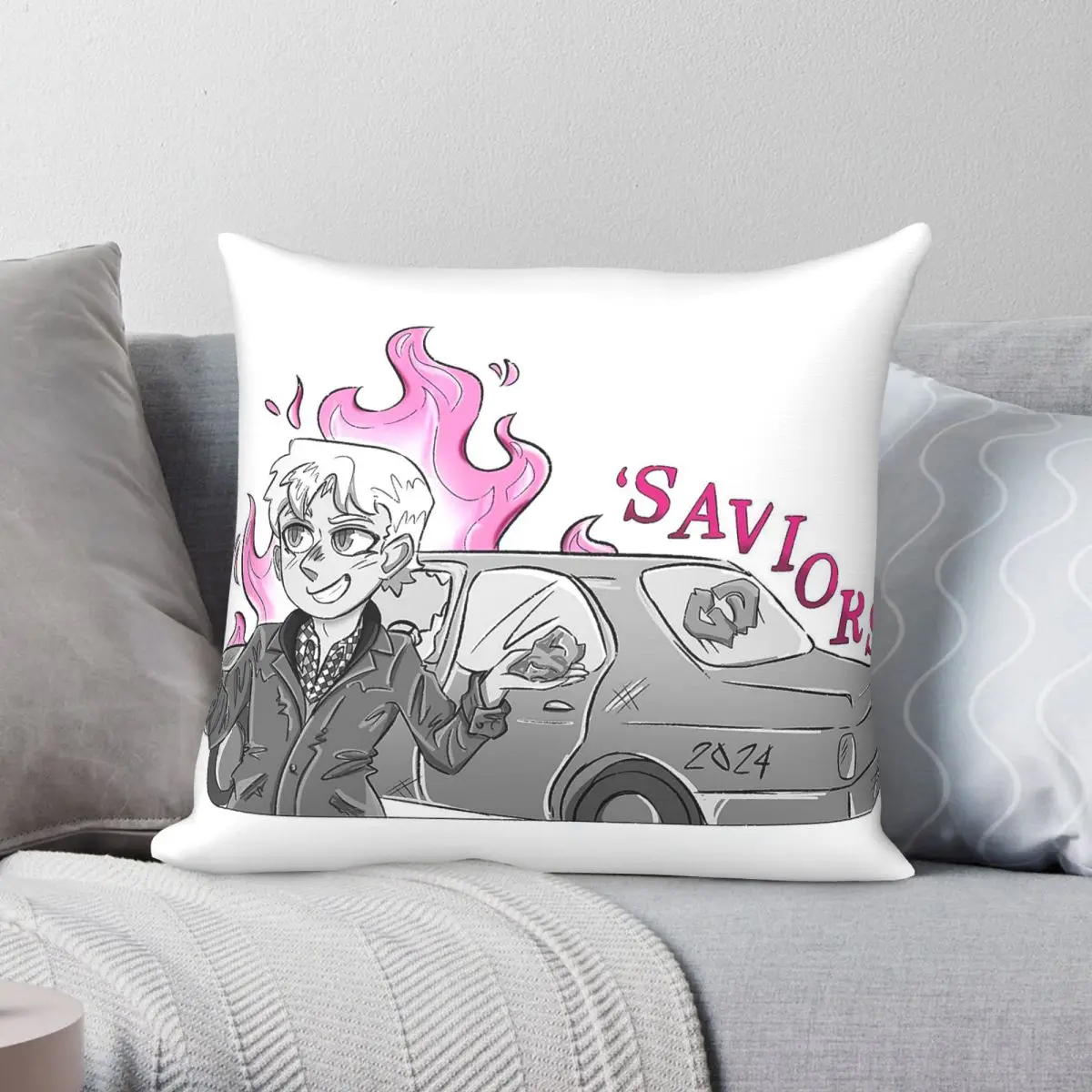 Saviors Album Green Day Square Pillowcase Polyester Linen Velvet Printed Zip Decorative Pillow Case Car Cushion Cover