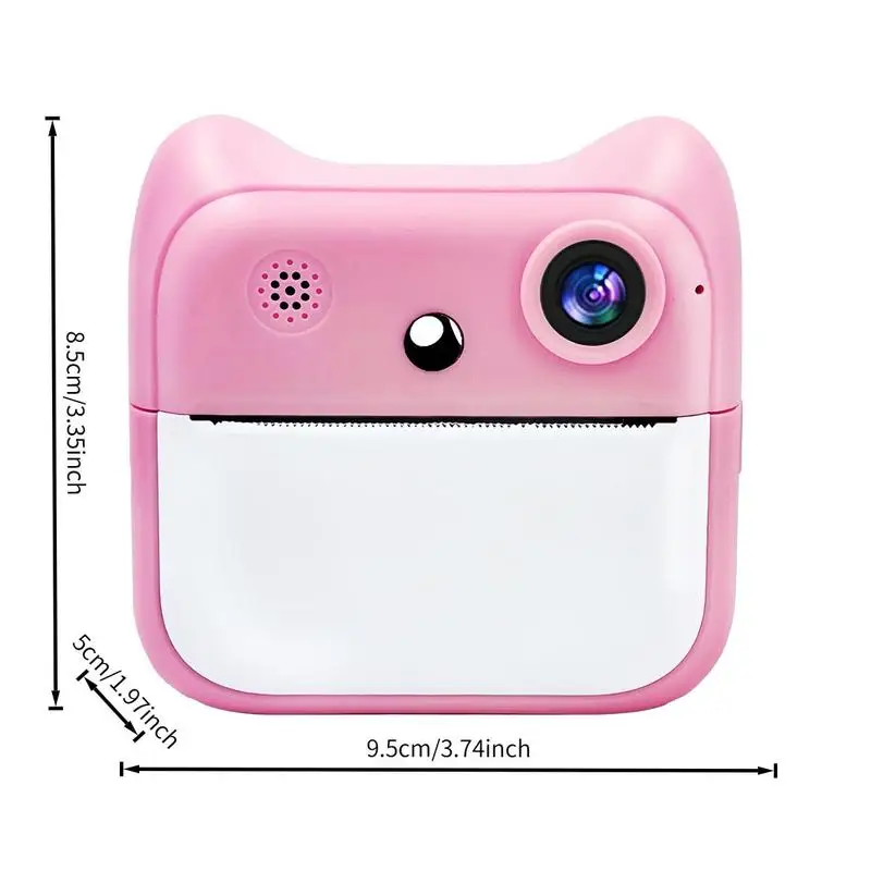 Portable Wireless Photo Printer, USB Rechargeable Instant Camera with Print Paper, Creative Toy for Boys & Girls, Birthday Gift