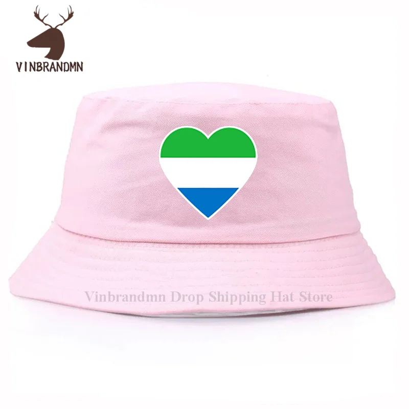 Sierra Leonean Heartbeat I Love Sierra Leone Country Flag Heart Family baseball cap 2022 fashion bucket hat 100% cotton net hats