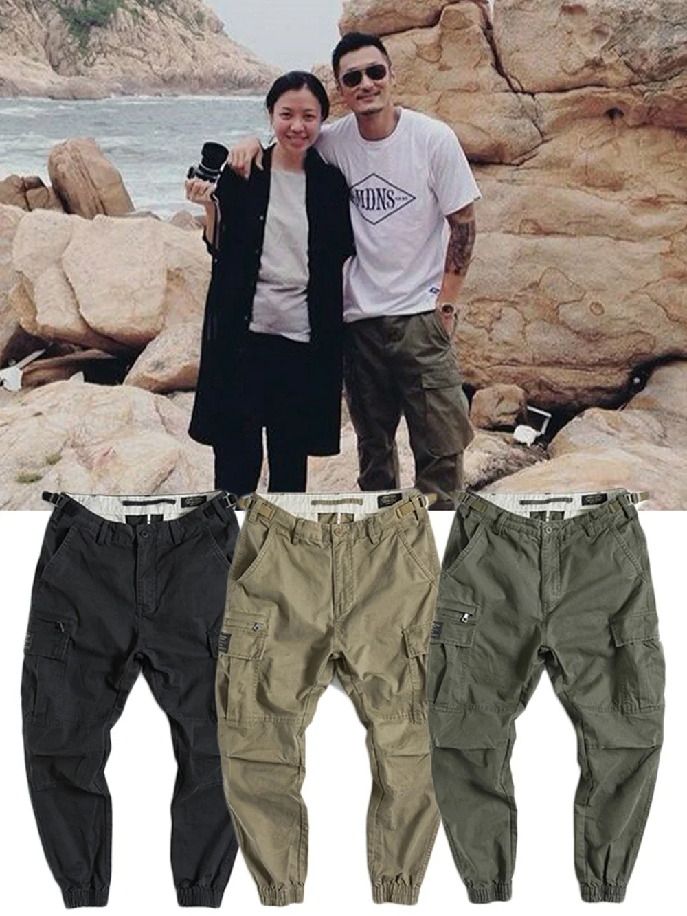 

Versatile Casual Pants Men's Workwear Trousers Wear-Resistant Loose Fit Youthful Sle Four Seasons Long Trousers