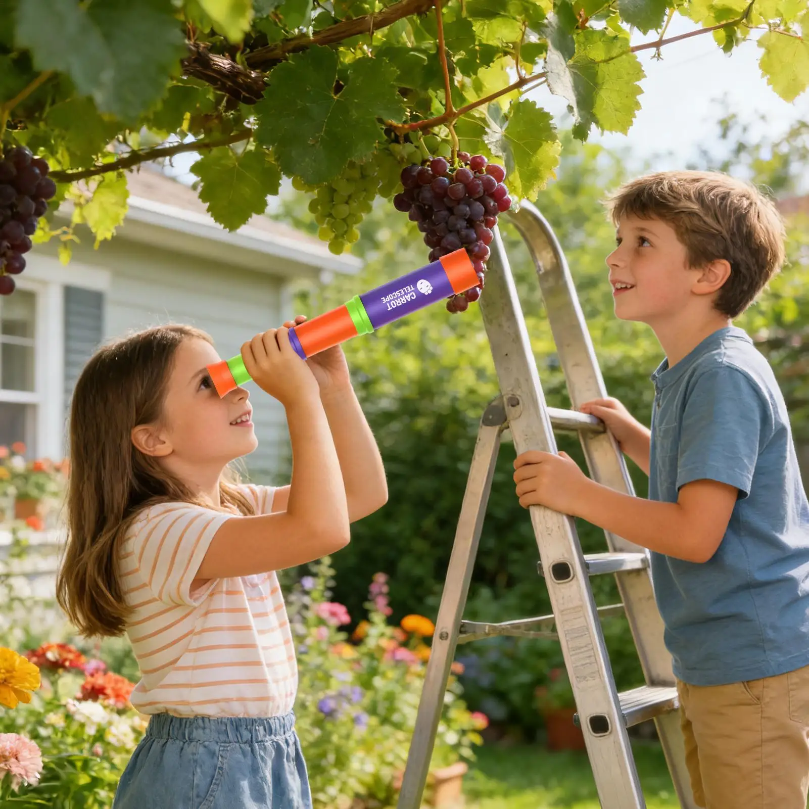 Teleskopy dla dzieci z regulacją długości, bezpieczna zabawka, teleskop dla dzieci z możliwością zwijania do aktywności na świeżym powietrzu, wędrówek, biwakowania, polowań.