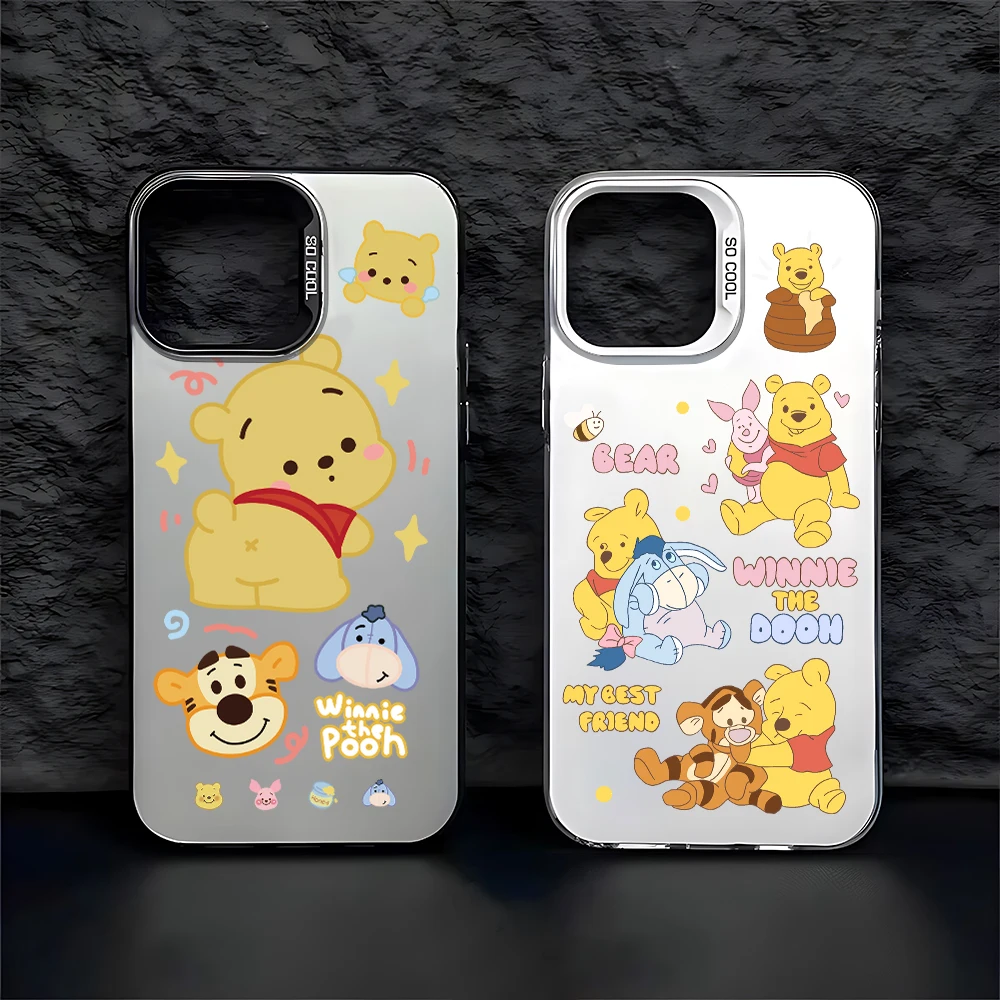 Cartoon Winnie the Pooh Phone Case for OPPO A17 A18 A31 A37 A38 A55 A57 A58 A74 A76 A78 A94 A98 5G Matte Shockproof Back Cover