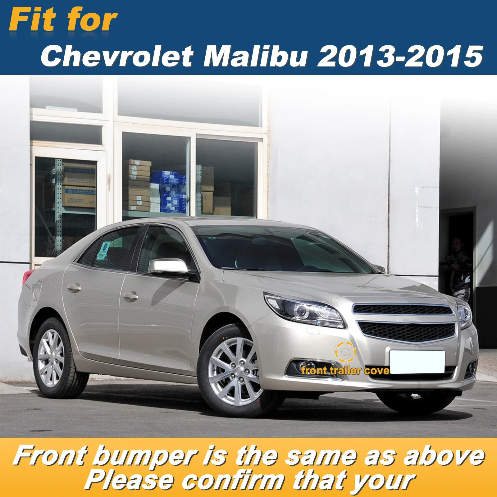 For Chevrolet Malibu 2013 - 2015 Front Bumper Tow Hook Towing Eye Cover Replacement Genuine Style Accessory