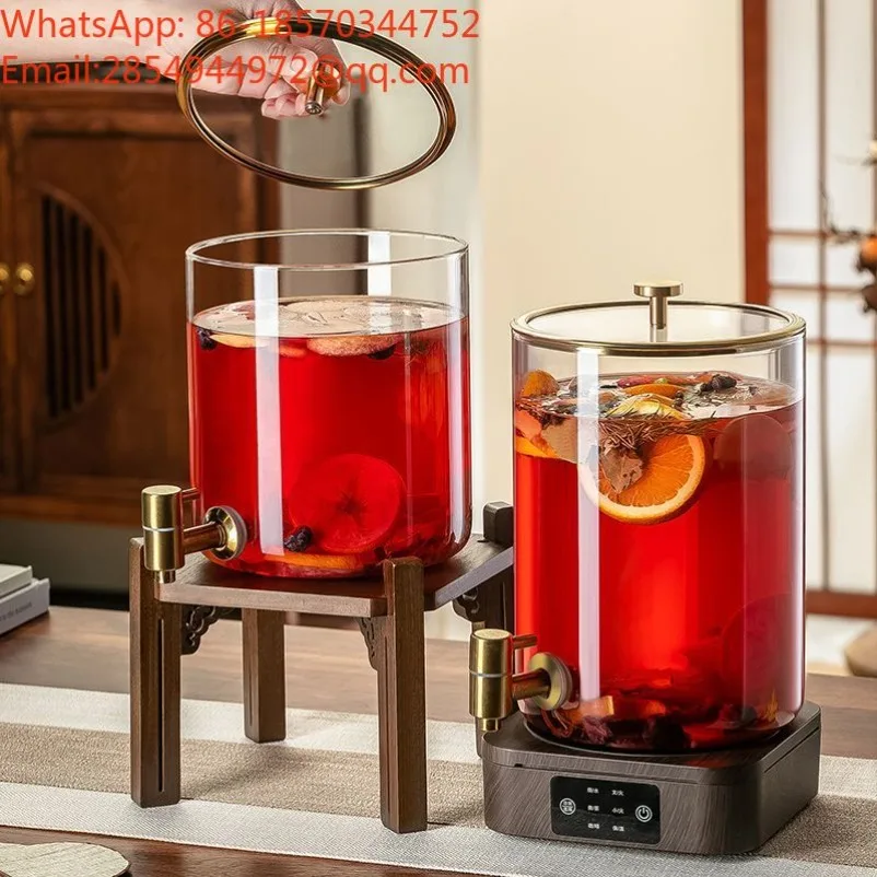 High‑Temp Resistant Glass Mulled Wine Pot Set Large Capacity Home Hot Wine Cooking Bucket Kit for Winter