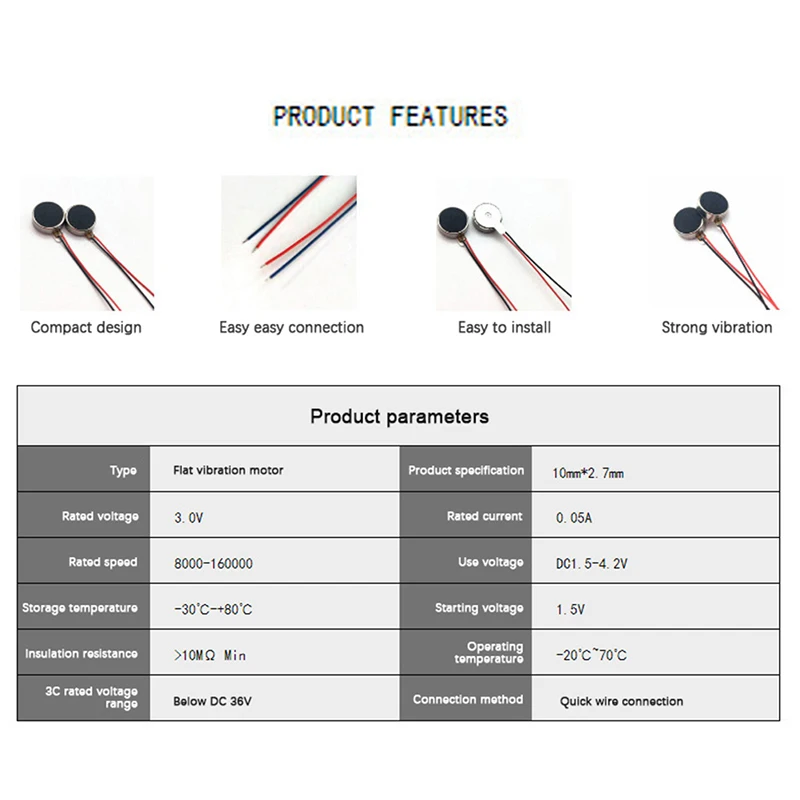 2/4/6 قطعة 1027 محركات اهتزاز صغيرة تيار مستمر 3 فولت 12000 دورة في الدقيقة عملة مسطحة زر من نوع مايكرو تيار مستمر تهتز المحرك للهاتف الخليوي المحمول النداء #6