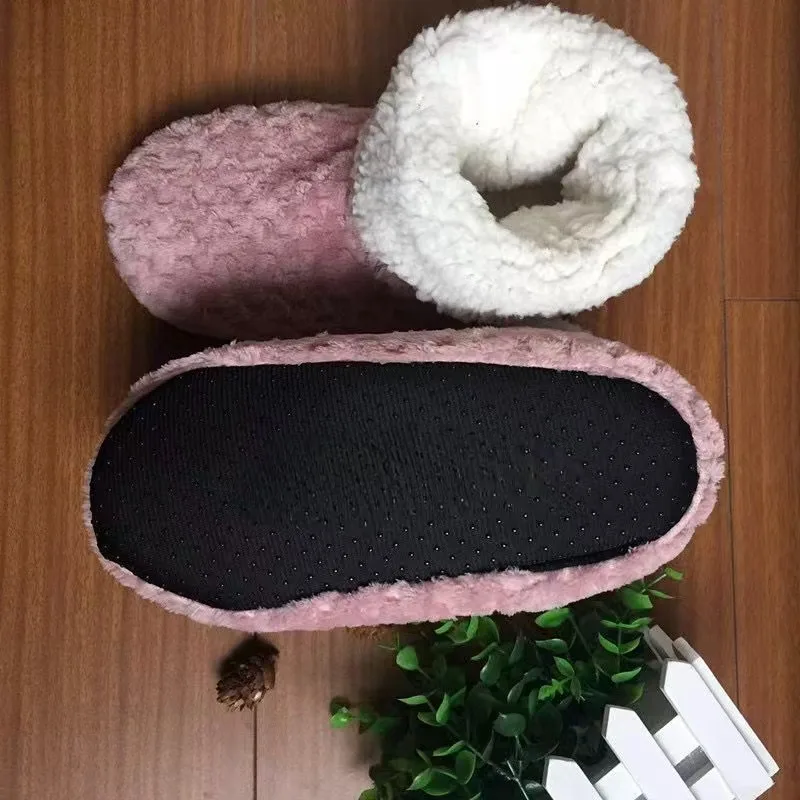 Winter Couple Floor Socks, Anti Slip Thickened and Warm Indoor Mid Length Shoes Early Education Parent-child Socks Covers