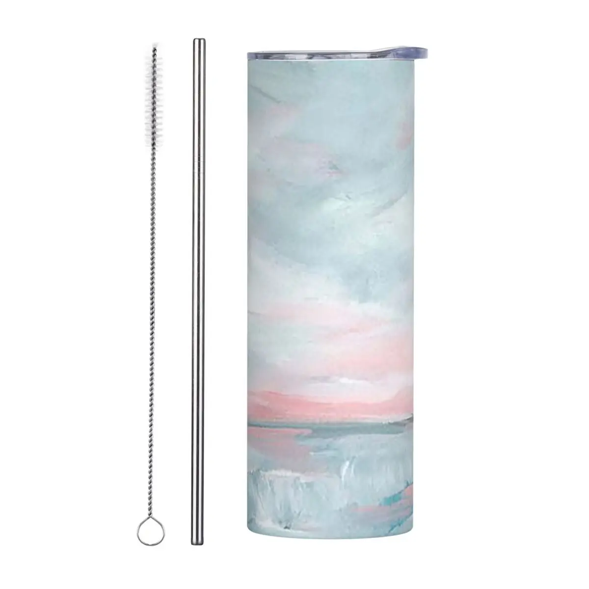 Waves Of Change - Stormy Sea Seasc Stainless Steel Tumbler Vacuum Insulated Mug Thermal Cold Cups Straws With Lid 20oz