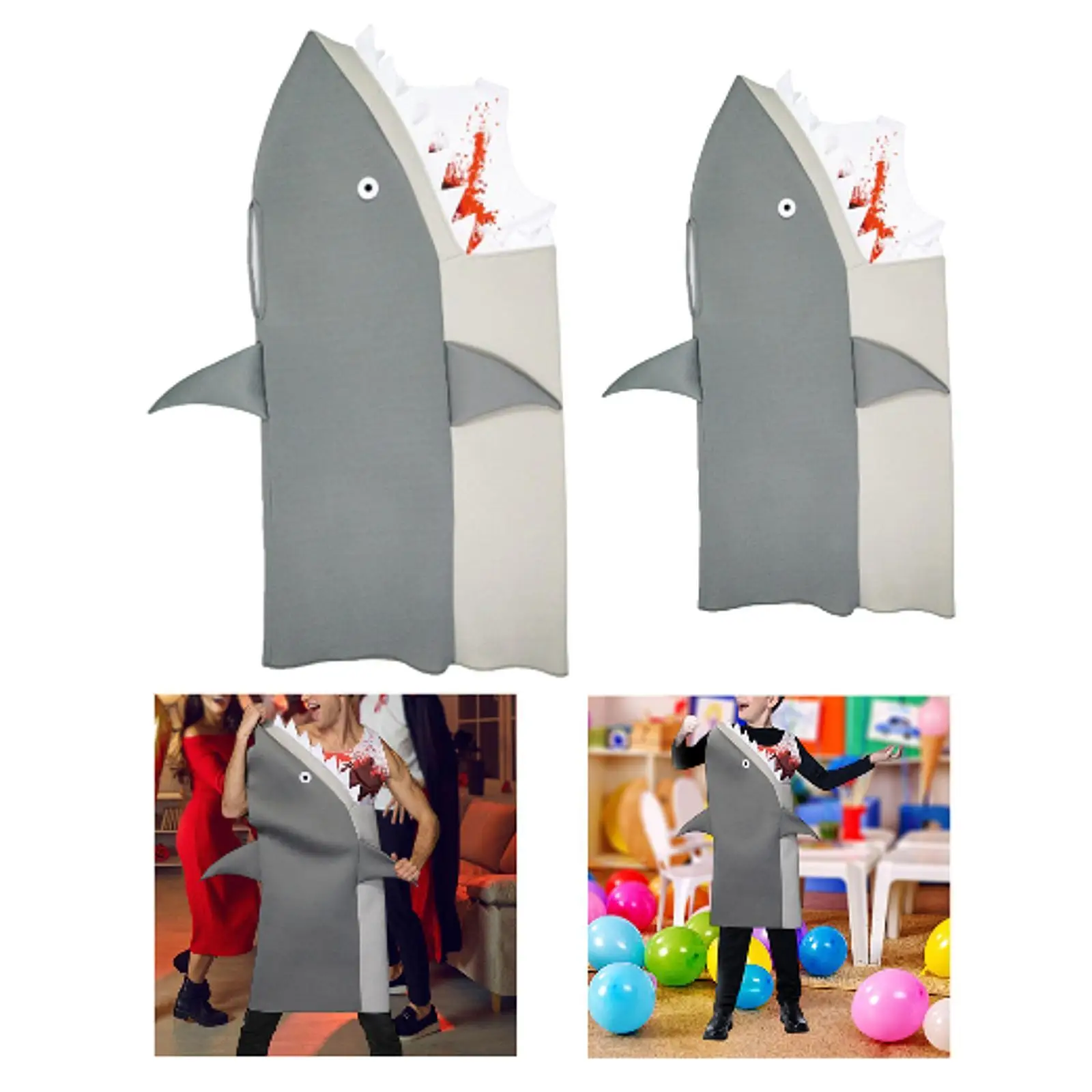 

Костюм акулы, многоразовый забавный портативный универсальный наряд для вечеринок
