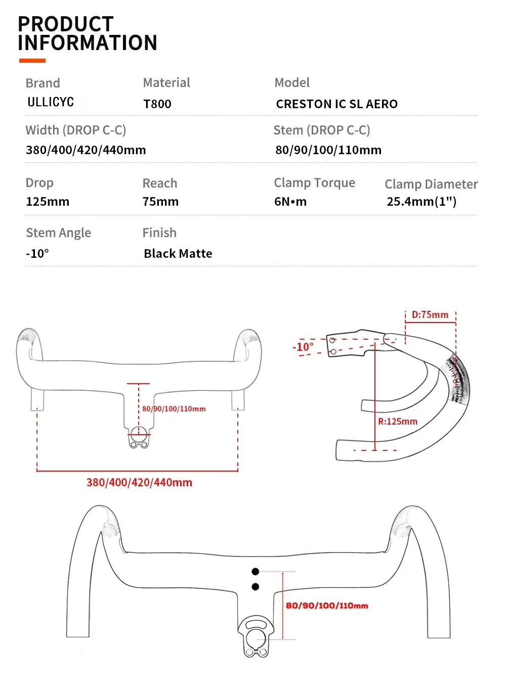 SYNCROS  Foil RC 25.4mm Full Carbon Creston IC SL AERO,Integrated Road Bike Handlebar Integrated Cables Di2 - view 6