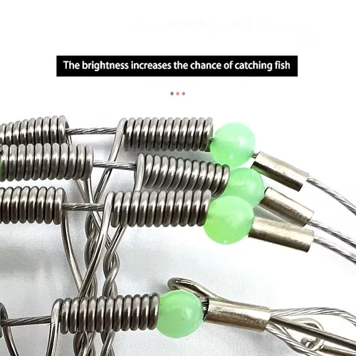 Imagen 2 del producto Gancho tándem de equilibrio de alambre de acero suave, anzuelo de pesca antienredos, accesorios de pesca de mar, 10 piezas, nuevo