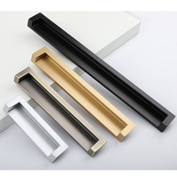 Modern Invisible Cabinet Handles Push Type Concealed Pulls for Wardrobe  ‌Drawer Pulls Embedded Hidden Design Furniture Handles