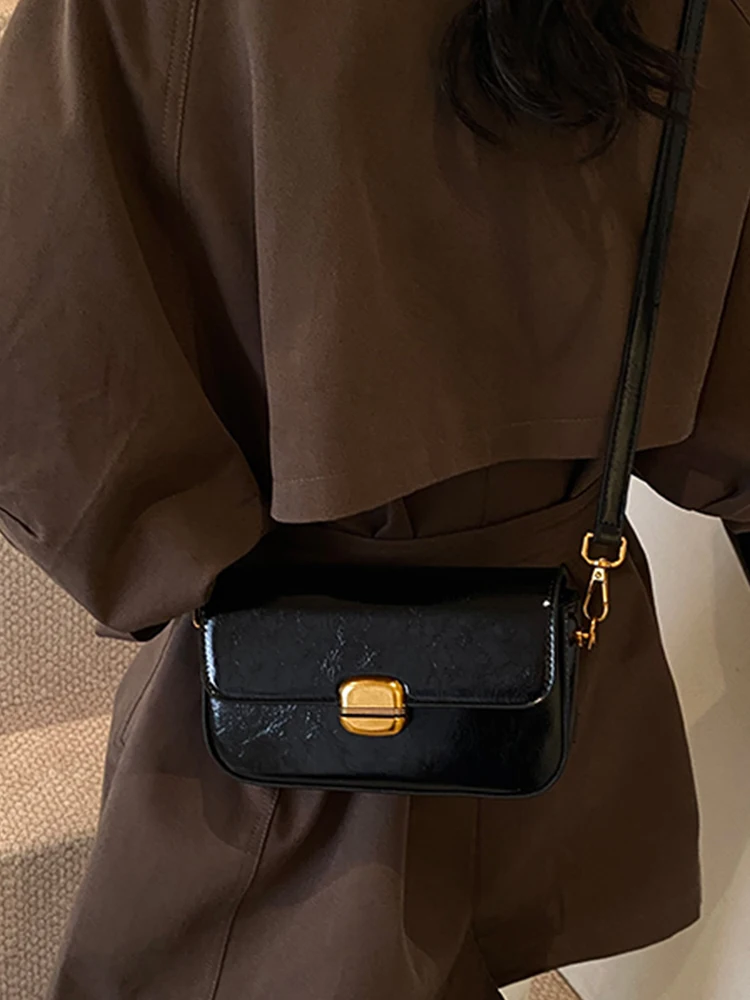 Women Retro Small Square Pack Autumn Winter All-Match Crossbody Bag High-end Textured PU Leather Lady Shoulder Bags image 4