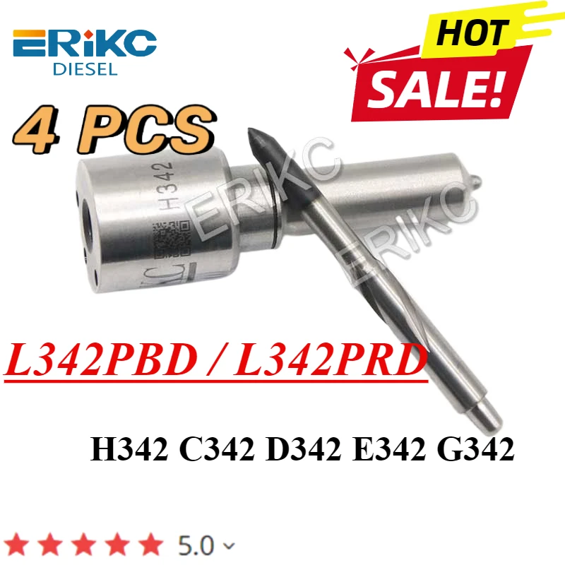 4PC L342PBD L342PRD Common Rail Injector Nozzle H342 C342 D342 Sprayer E342 G342 Auto Engine Tip for DELPHI Eour 5