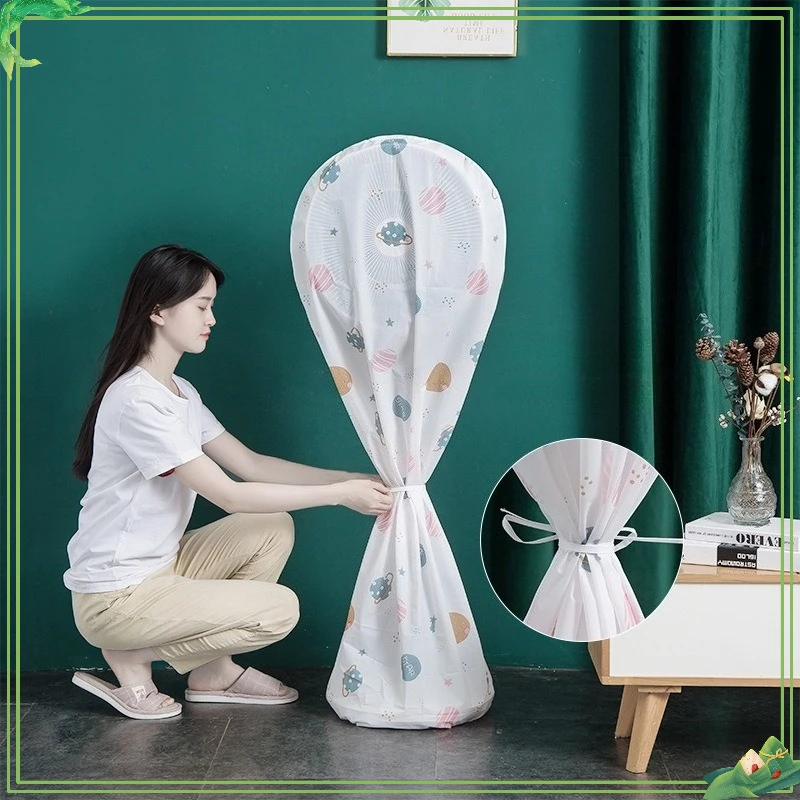

Zippered Floor Fan Cover, Waterproof & Dustproof Full Enclosure Storage Bag for Indoor Outdoor Use, PEVA Material
