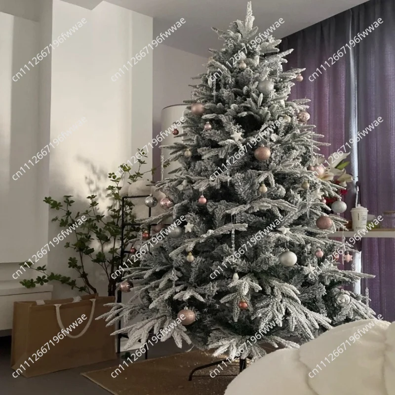 Best Seller Flocking Christmas Tree Premium Dense Artificial Xmas Tree Large Holiday Decor White Snowy Winter Festive Ornaments