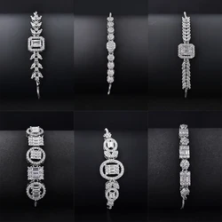 2024 New Arrival Unique Design Trendy Silver Color Bracelet Bangle for Women Valentine's Day Gift Jewelry Wholesale Z75