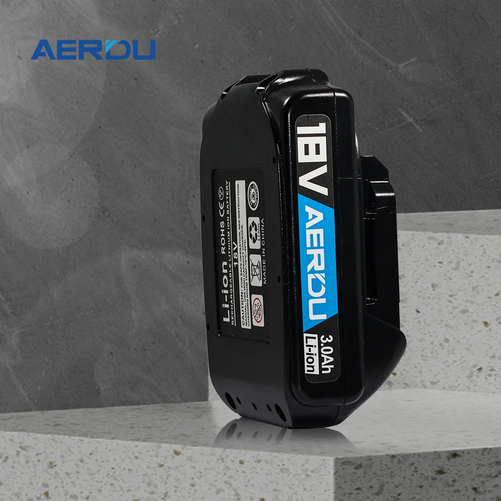 AERDU Makita 18V 도구 리튬 배터리 1.5Ah-3Ah makita BL1850 BL1830 BL1860 bl1850B 호환 18 볼트 무선 그라인더
