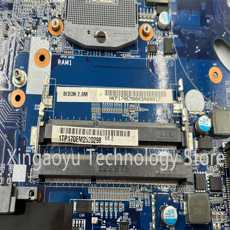 Original 6-71-P15E0-D06/6-71-P15E0-D05A Para CLEVO P150EM P170EM Laptop Motherboard 100% TESED OK Frete Grátis