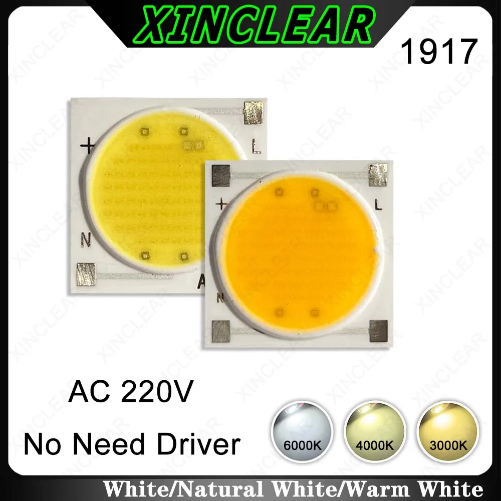 10 PZ AC 220 V Nessun Driver Richiesto Chip LED Bianco Naturale Caldo 3000-6000 K 12 W 15 W 20 W 30 W 1917 Chip COB per Lampadina LED FAI DA TE Luce