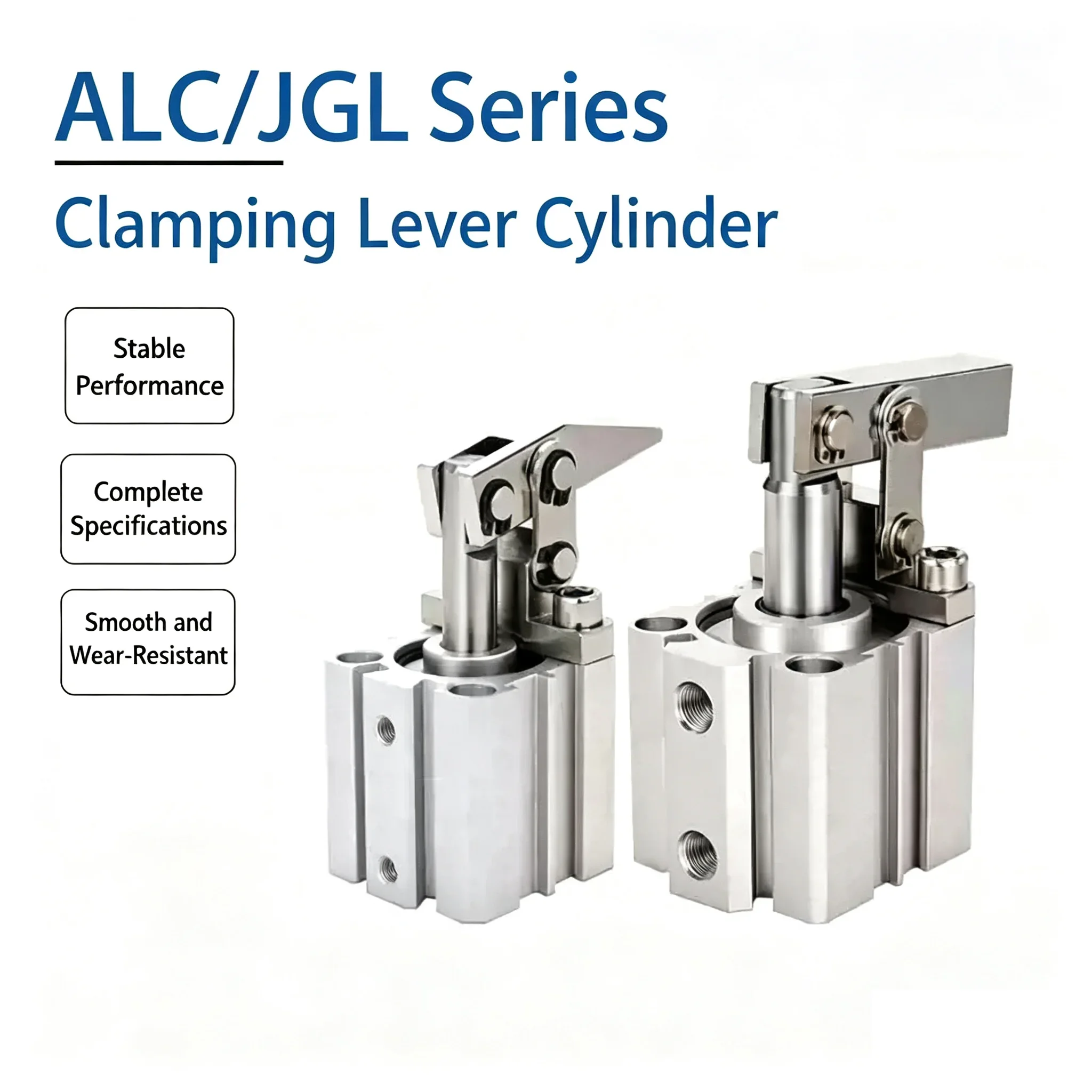 HLH ALC-25X32-40/50-63 Double Platen Clamp Lever Air Cylinder Jig Swing Arm Clamp for Precision Engineering Applications