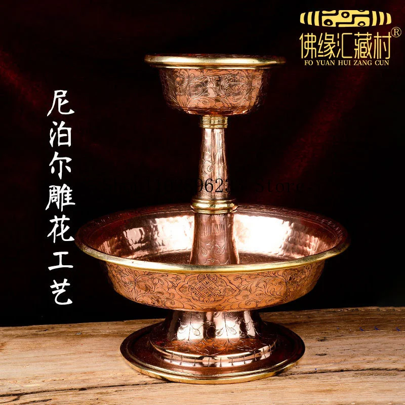 Offering cup, copper Nepalese protective deity cup, offering cup for Buddha, decorative offering cup, water offering cup, decora