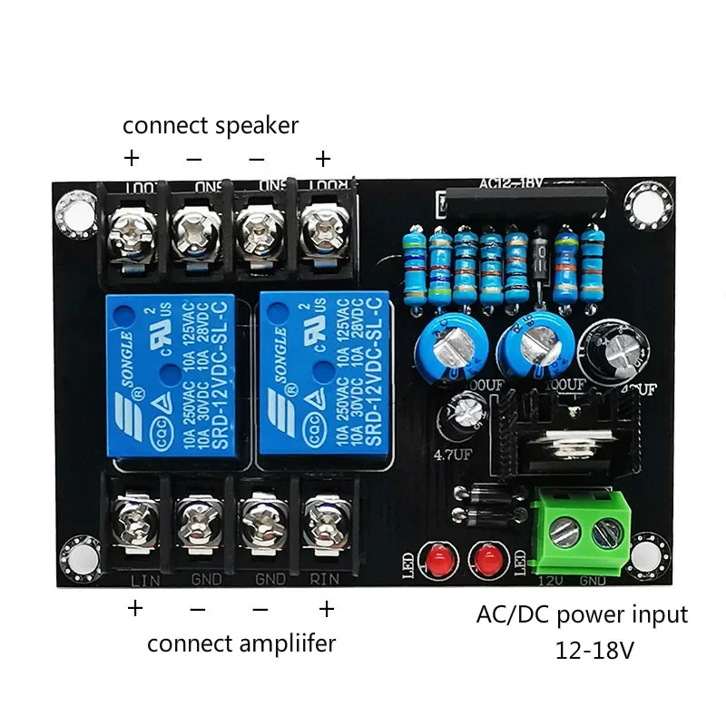SOTAMIA 300W UPC1237 Speaker Protection Board 2.0 Boot Delay Loudspeaker Protection For 1875 LM3886 TDA7294 Power Amplifiers