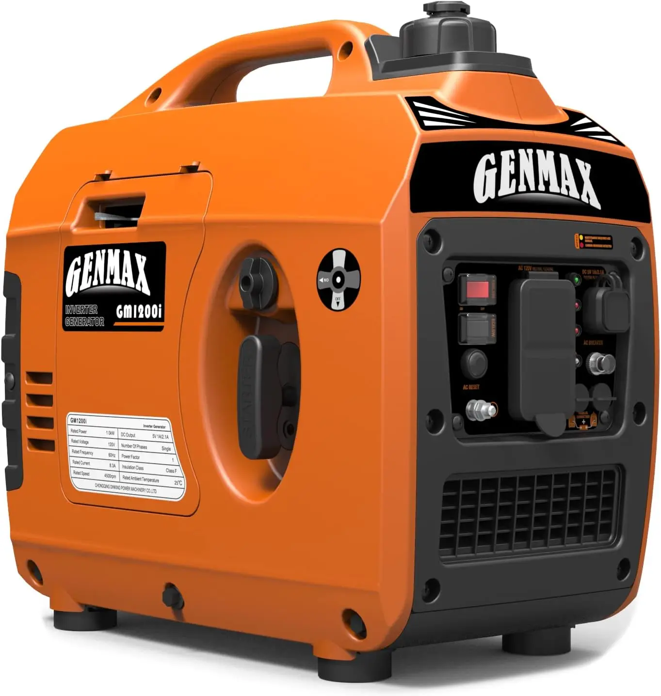 Portable Generator，1200W Ultra-Quiet Gas Engine, EPA Compliant, Eco-Mode Feature, Ultra Lightweight for Backup Home Use