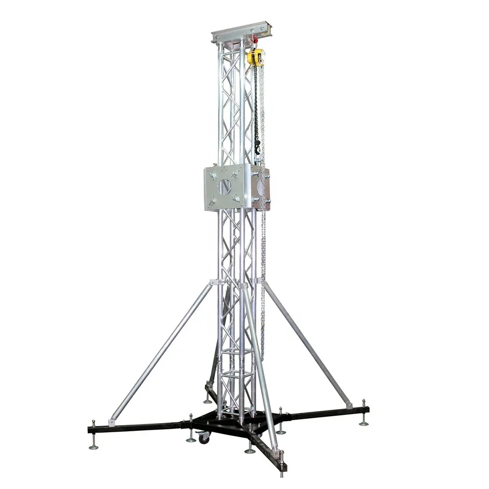 Aluminum DJ square moving head light truss bracket, black/silver