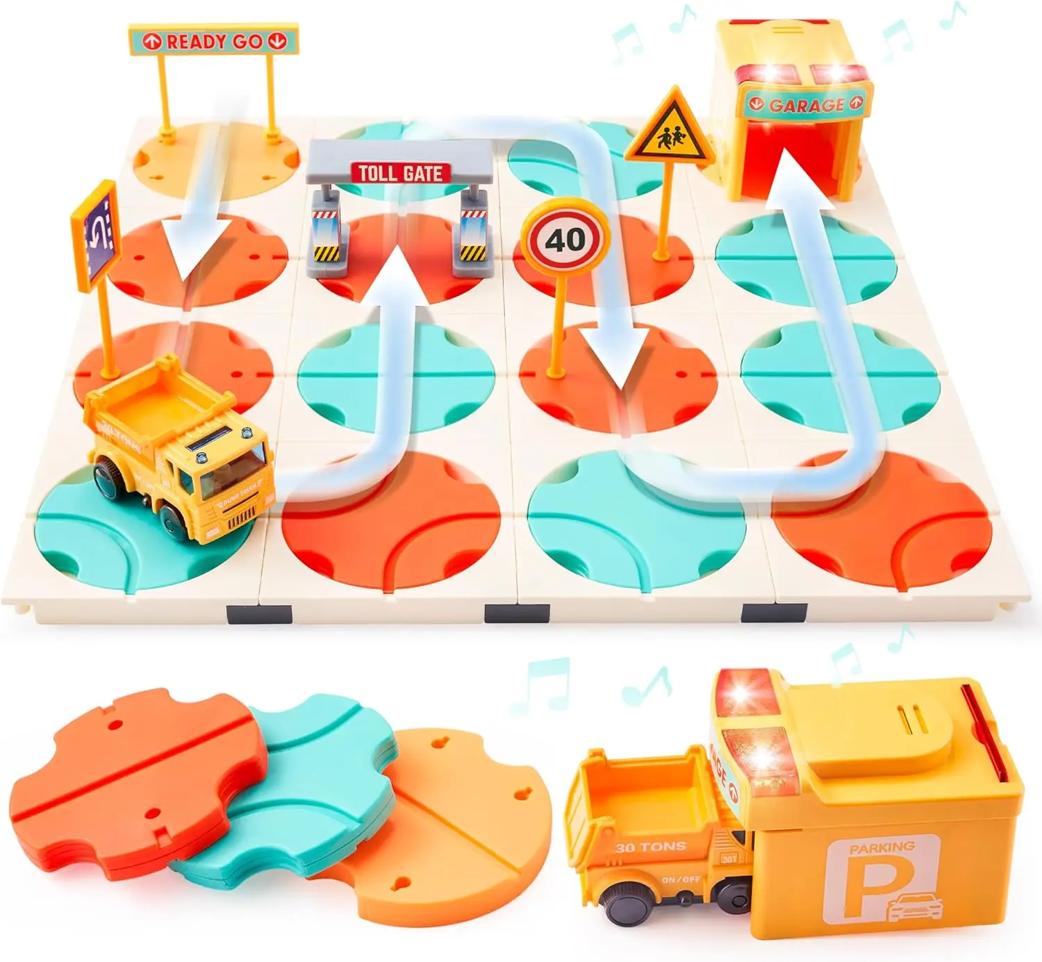 Joyfy crianças stem jogos de tabuleiro brinquedo montessori construção quebra-cabeça lógica estrada construtor ideal para meninos e meninas presente festa aniversário