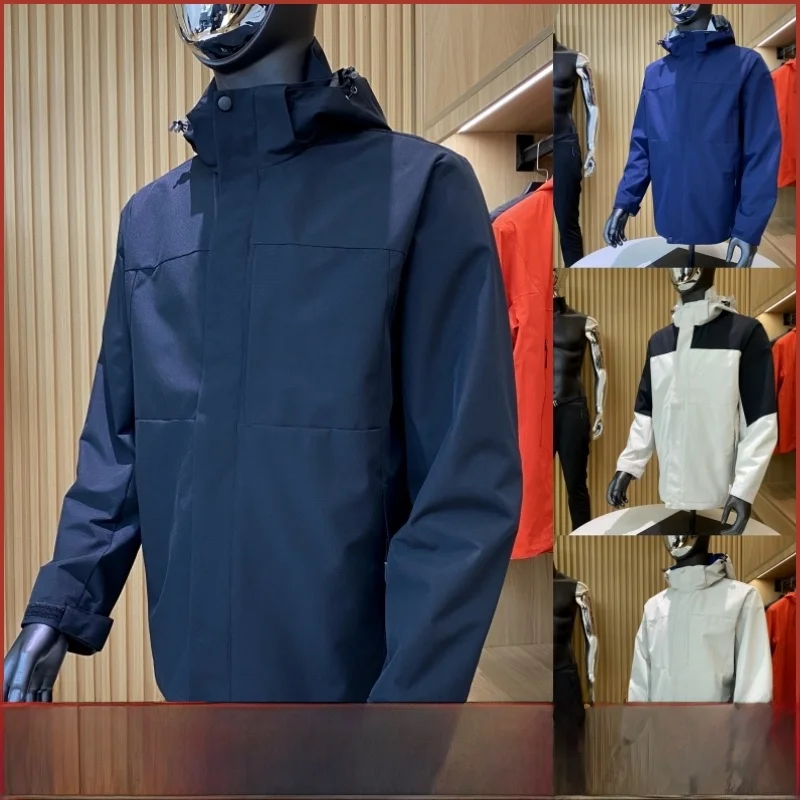 

Профессиональная уличная мужская спортивная повседневная ветрозащитная водонепроницаемая куртка с капюшоном, весенне-осенняя подставка, подходит для молодежи...