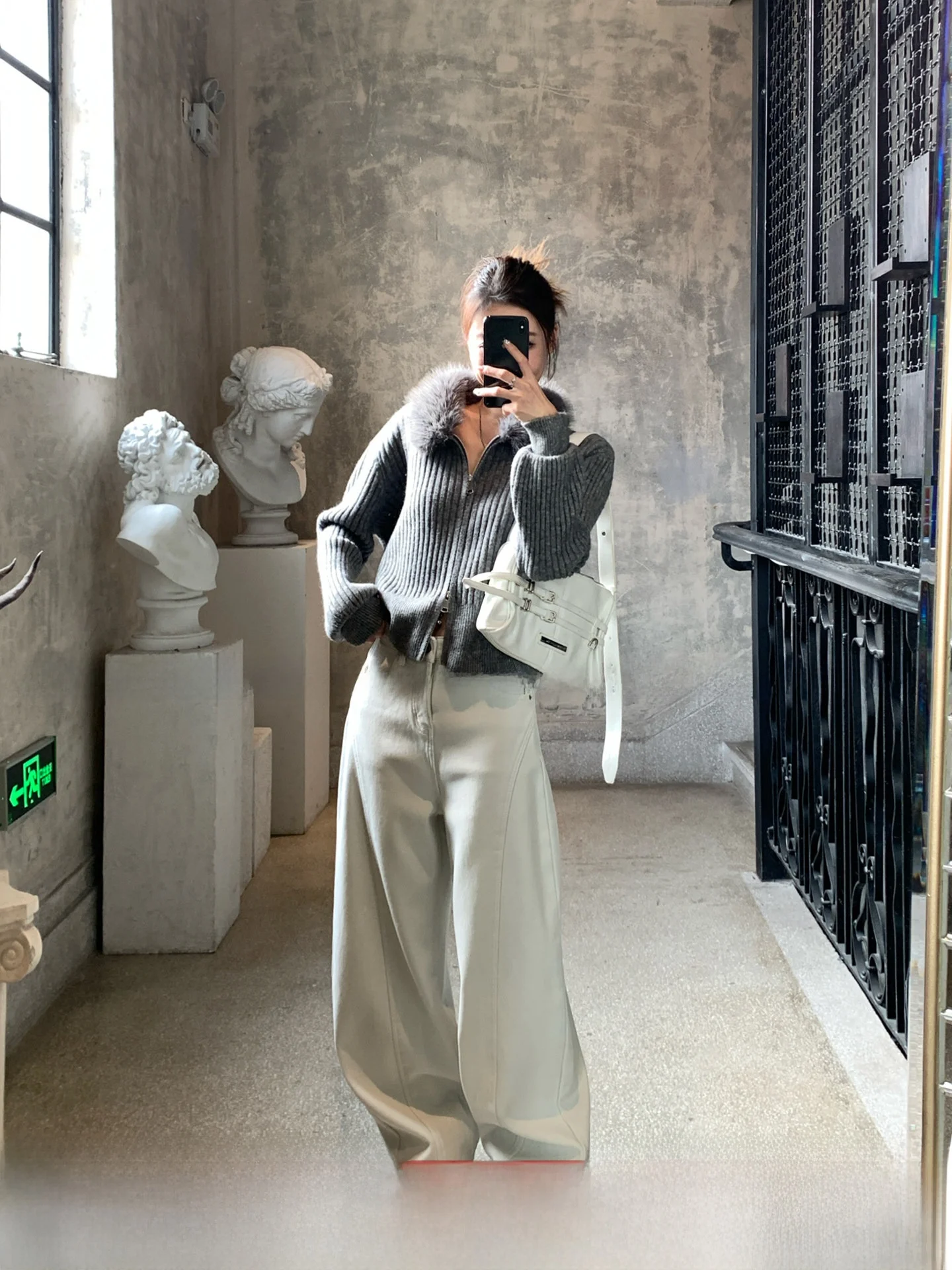 

Джинсы женские широкие с широкими штанинами GV Big Brother Fce, на осень-зиму, повседневные, с застежкой на пуговицы, из хлопка