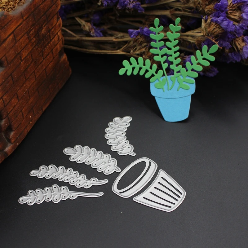 화분 커팅 다이 스텐실 스크랩북 앨범 종이 카드 엠보싱 DIY 공예