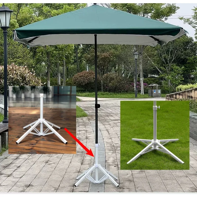 Outdoor parasol cross umbrella seat stall bracket fixed not to fall black diamond foldable advertising umbrella accessories