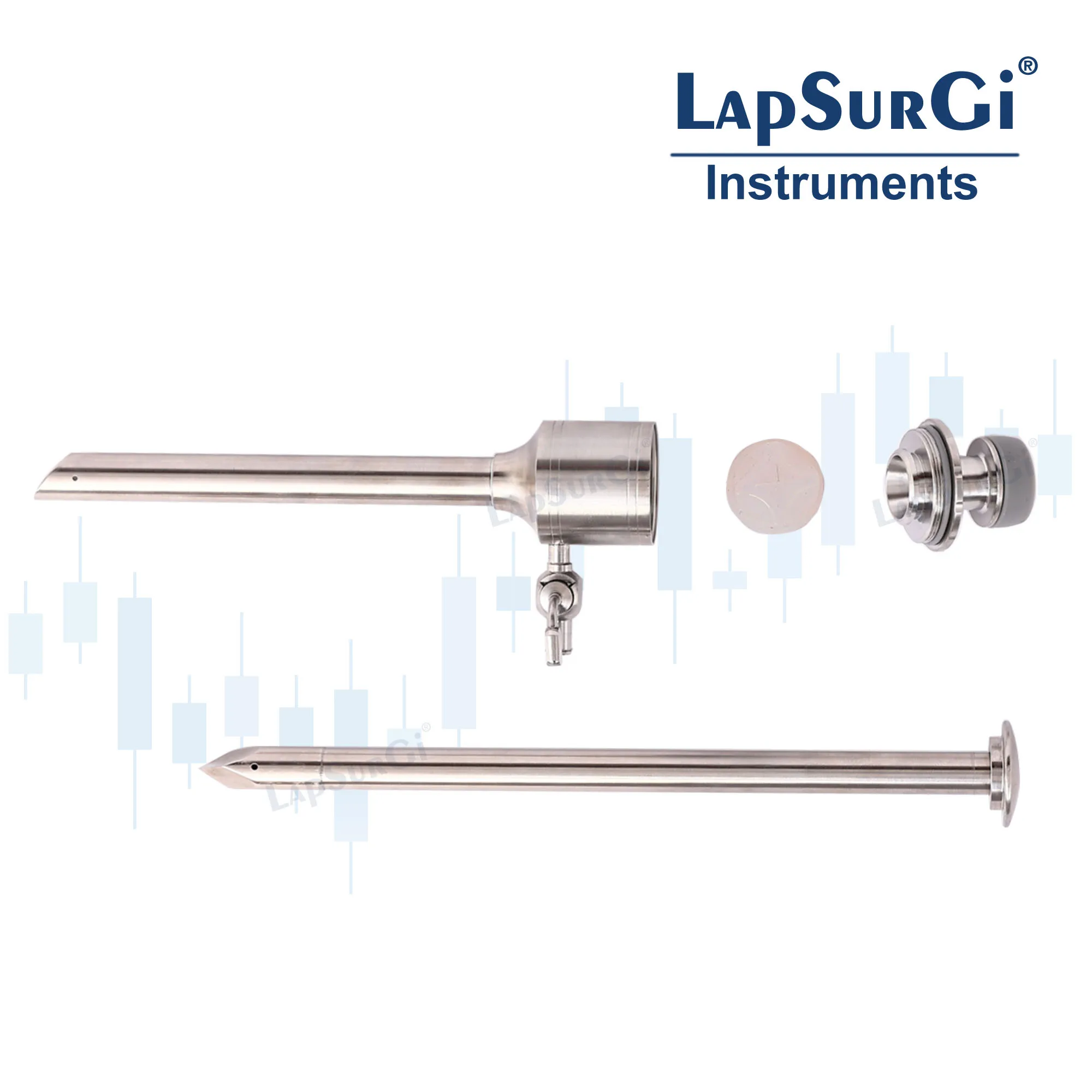 

Laparoscopic Surgical Reusable Trocar and Cannula 5mm 10mm 12mm 15mm silicon sealing type