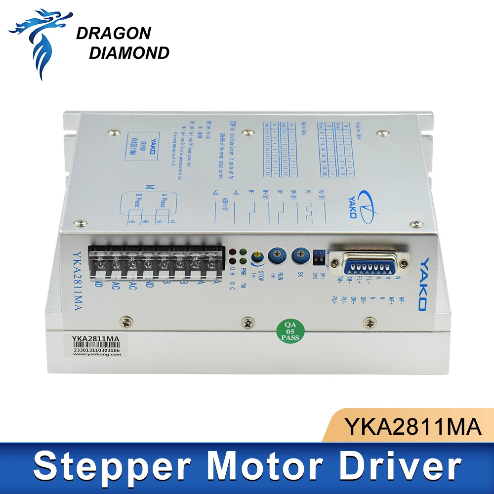Original YAKO YKA2811MA Stepper Driver Engine 60 -110VAC 8A 2-Phase Nema 34 Motor For CNC Engraver Milling Router