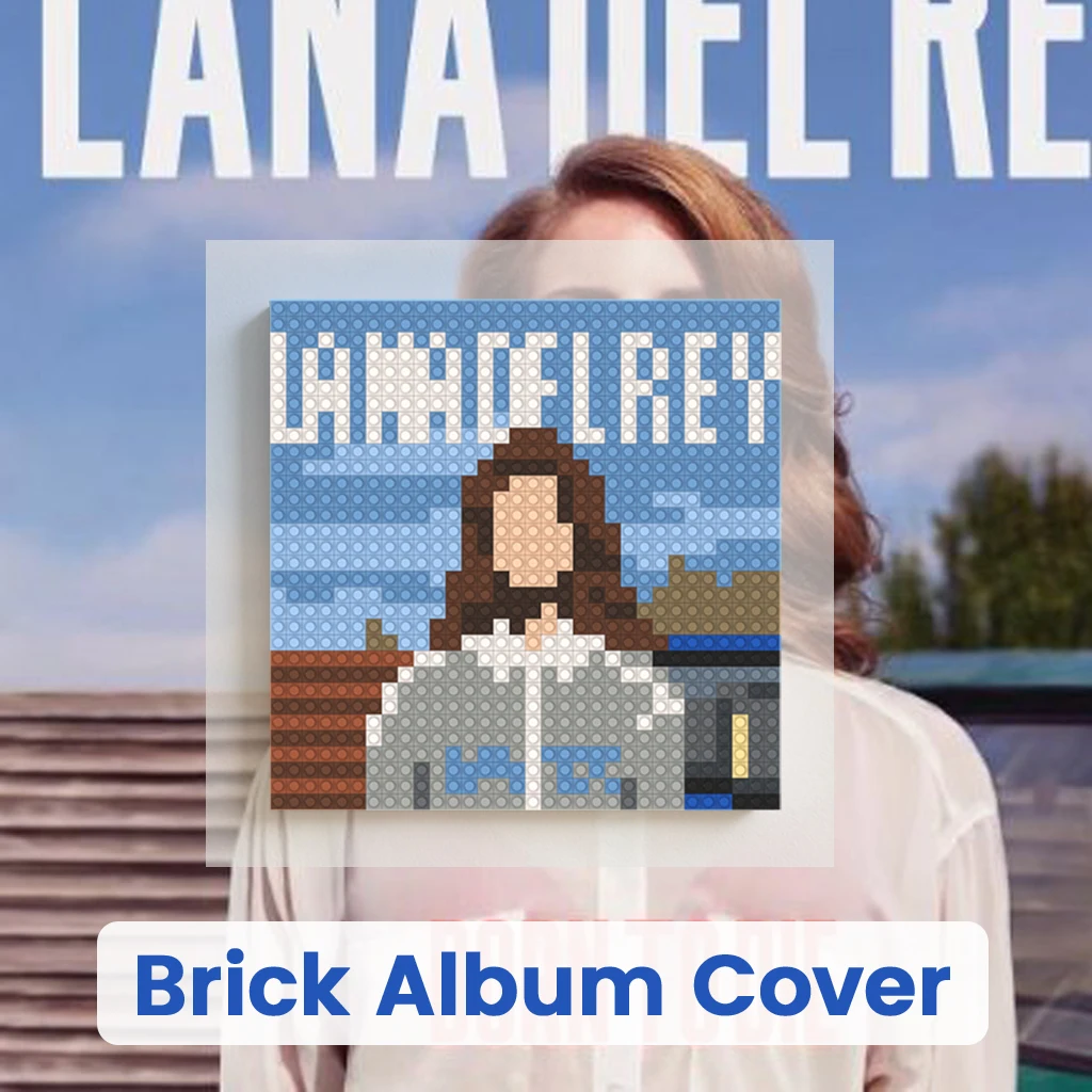 

Мозаичная картина из строительных блоков L-Lana Del Rey в стиле Dreamy Pop: Декор для музыкальной студии/комнаты