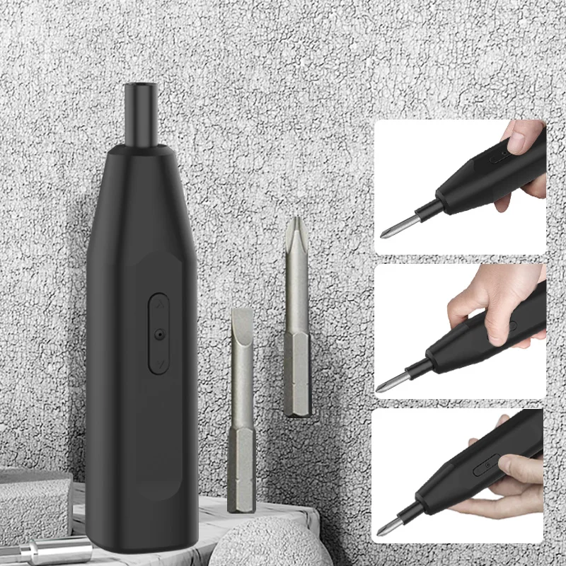 Small 4V Electric Screwdriver,Cordless Screwdriver Tool with Rechargeable Battery,LED Front Light & Power Display Light for Home