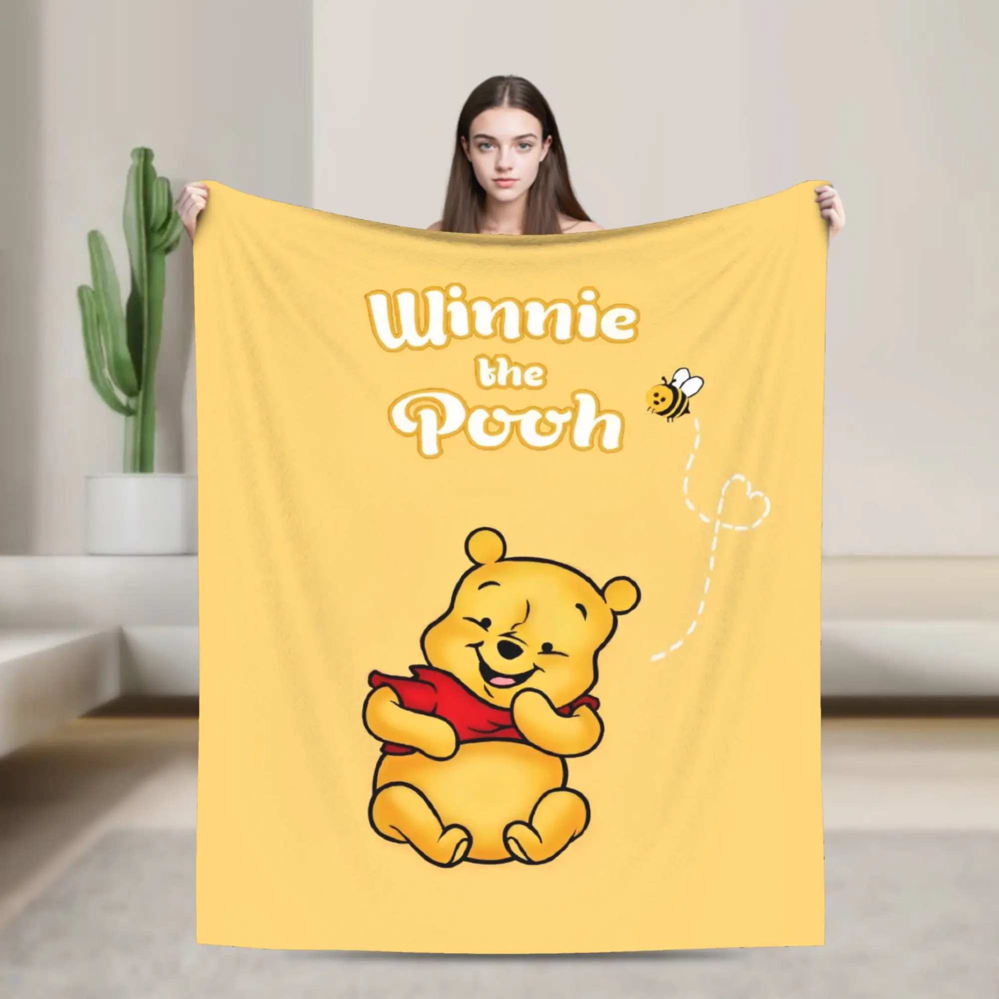 

Одеяло с Винни-Пухом, милое фланелевое одеяло с героями мультфильмов, потрясающие теплые пледы для постельного белья, весна-осень