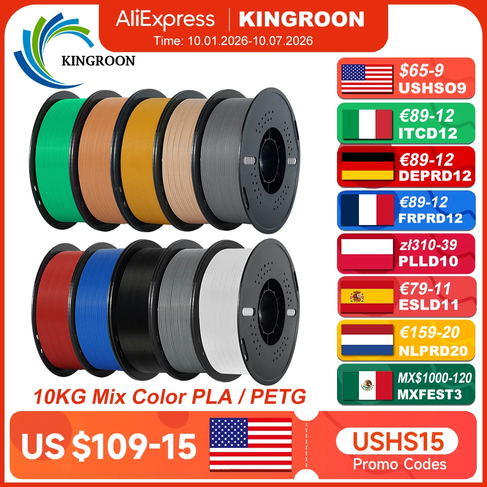 3D Printing Nylon - Filamento per Stampante 3D KINGROON 22LBS